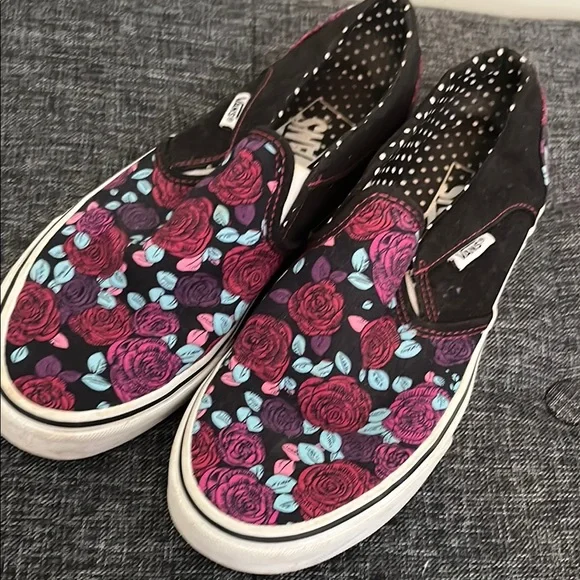 Floral Vans Slip-On Sneakers - Picture 6 of 6